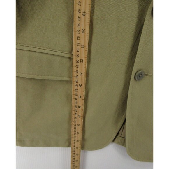 LL Bean Sport Coat 44 Blazer Safari Field Jacket Military Elbow Patch - Picture 4 of 13